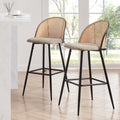 Phoebe Set of 2 Barstools - Sand/Black - DUSK