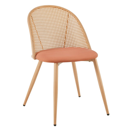 Phoebe Set Of 2 Dining Chairs - Apricot/Natural - DUSK