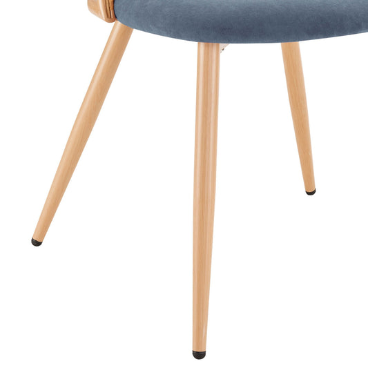 Phoebe Set Of 2 Dining Chairs - Blue/Natural - DUSK