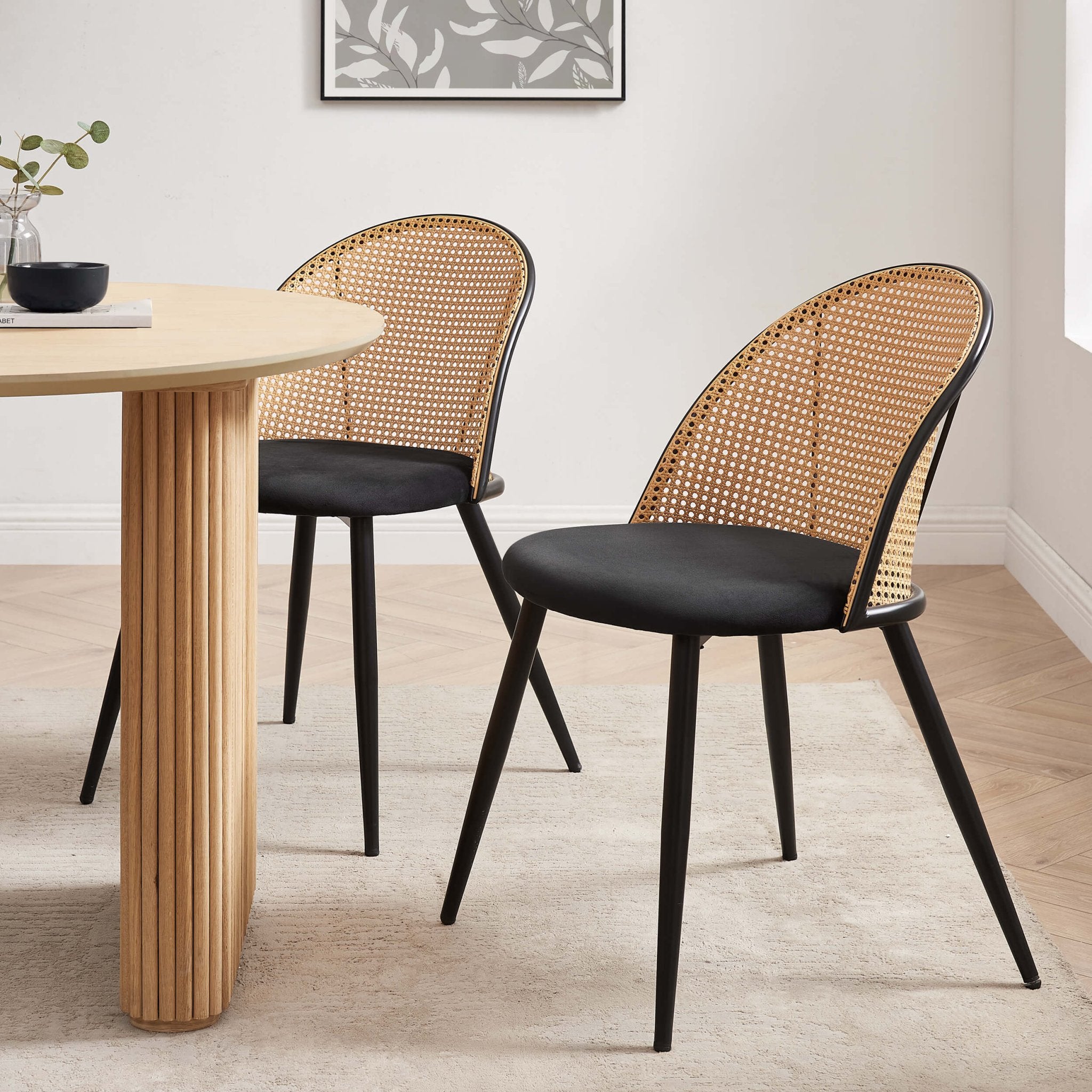 Phoebe Set Of 2 Dining Chairs Charcoal/Black DUSK