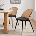 Phoebe Set Of 2 Dining Chairs - Charcoal/Black - DUSK