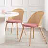 Phoebe Set Of 2 Dining Chairs - Pink/Natural - DUSK