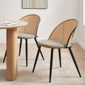 Phoebe Set Of 2 Dining Chairs - Sand/Black - DUSK