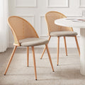 Phoebe Set Of 2 Dining Chairs - Sand/Natural - DUSK