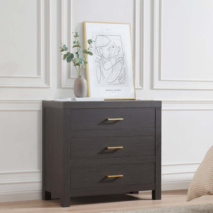 Piper 3 Drawer Chest - Dark Wood - DUSK