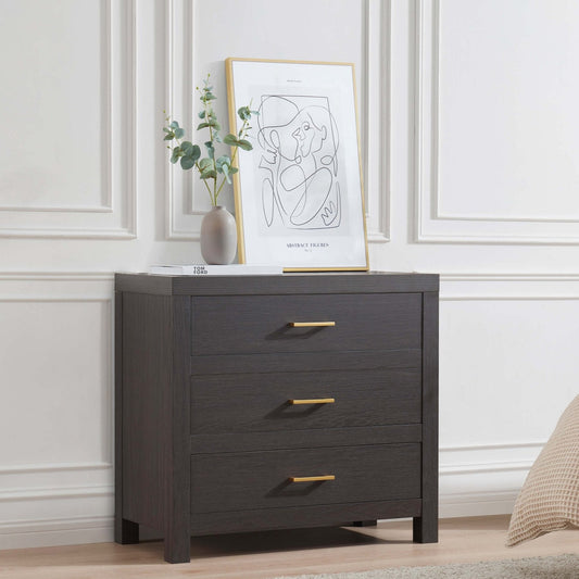 Piper 3 Drawer Chest - Dark Wood - DUSK