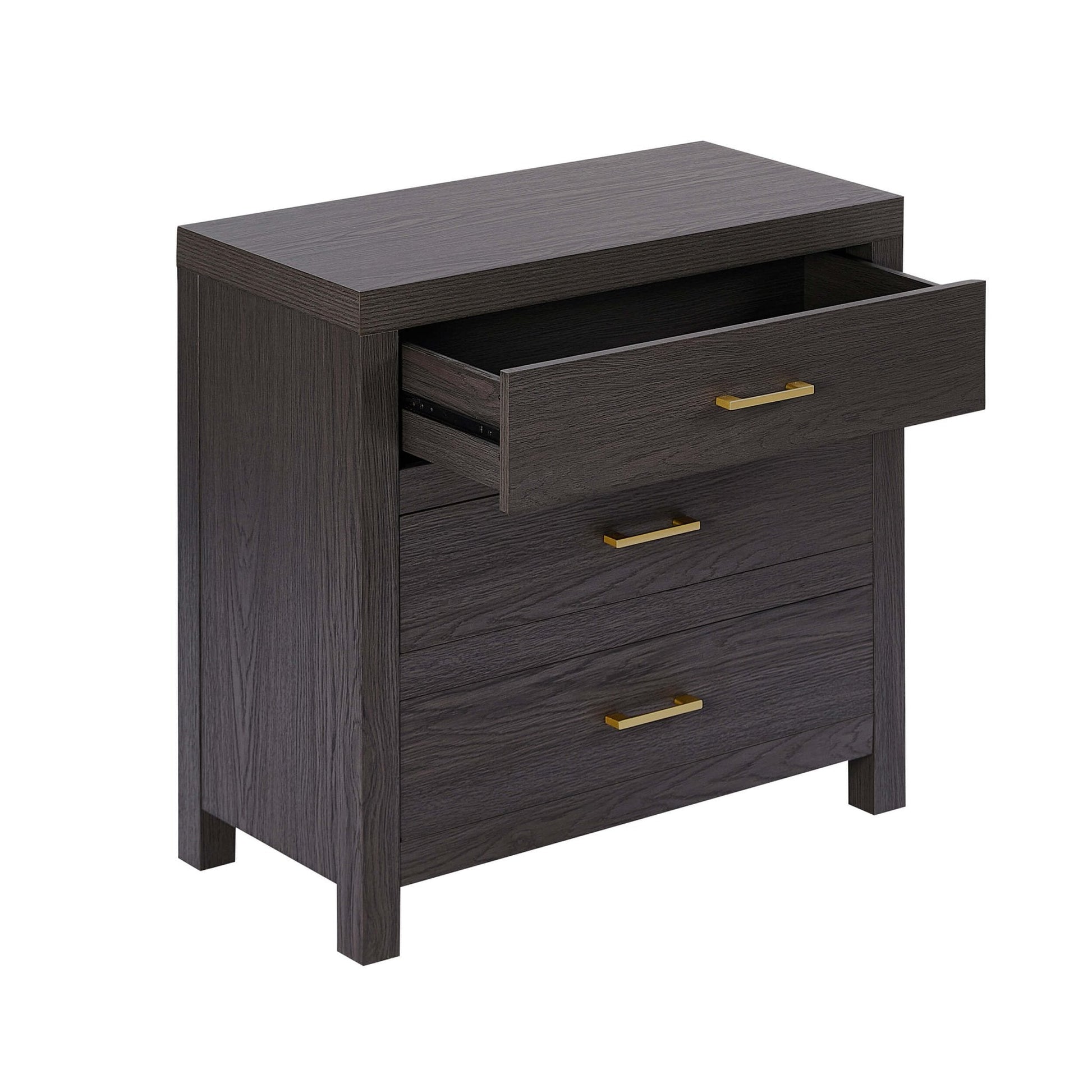 Piper 3 Drawer Chest - Dark Wood - DUSK