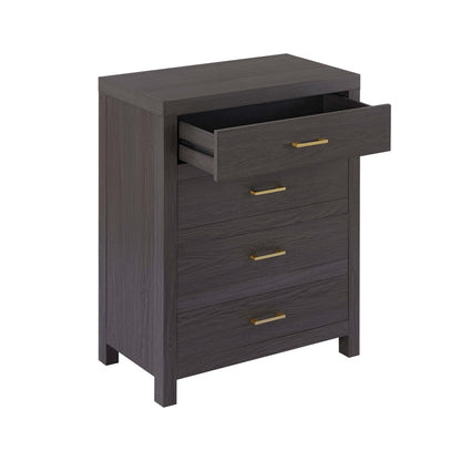 Piper 4 Drawer Chest - Dark Wood - DUSK