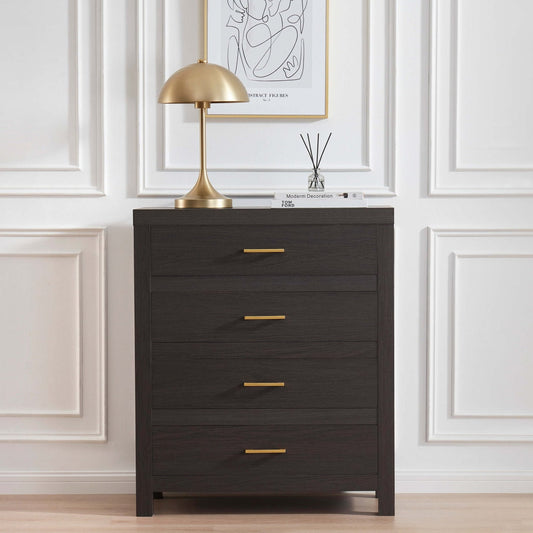 Piper 4 Drawer Chest - Dark Wood - DUSK