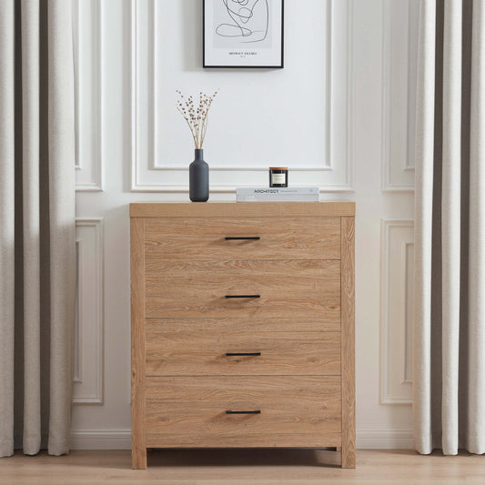 Piper 4 Drawer Chest - Light Wood - DUSK