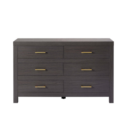 Piper 6 Drawer Chest - Dark Wood - DUSK