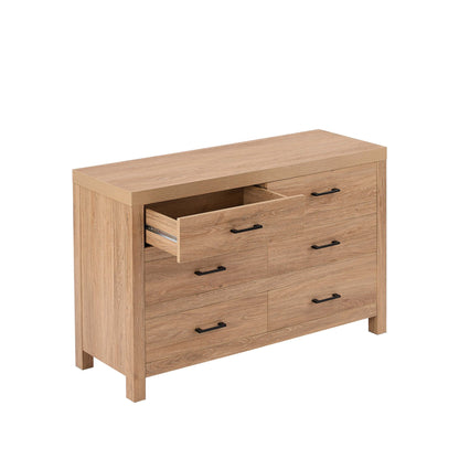 Piper 6 Drawer Chest - Light Wood - DUSK