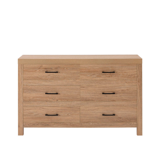 Piper 6 Drawer Chest - Light Wood - DUSK