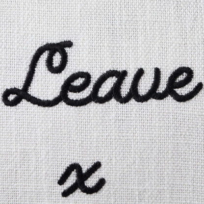 Please Leave By 9 Tufted Sofa Cushion Cover - Natural/ Black - DUSK