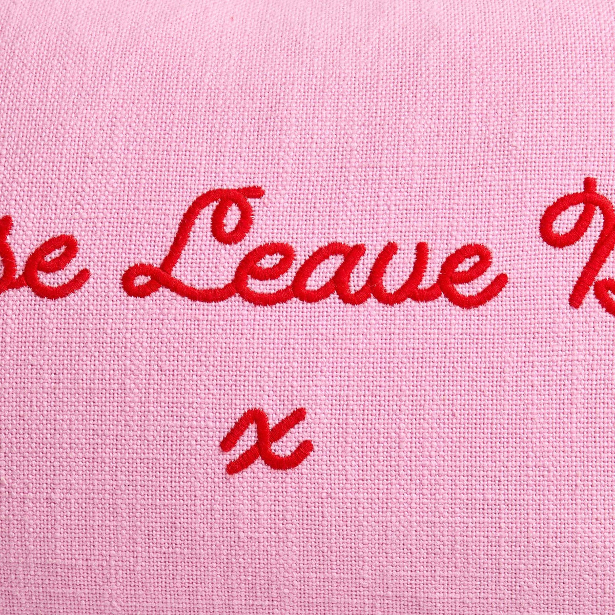 Please Leave By 9 Tufted Sofa Cushion Cover - Pink/ Red - DUSK