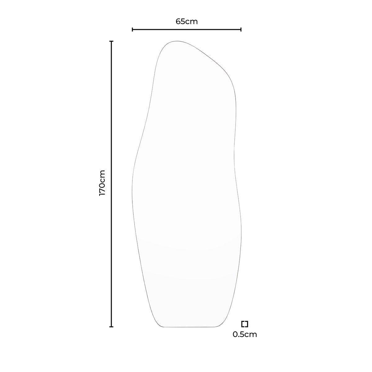 Pond Asymetric 65 x 170cm Full Length Mirror - DUSK