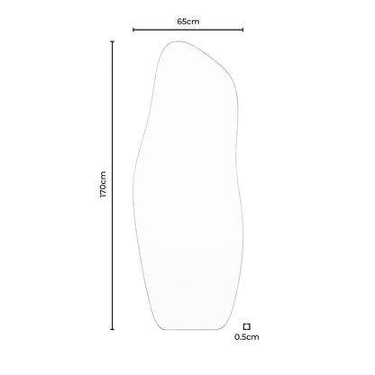 Pond Asymetric 65 x 170cm Full Length Mirror - DUSK