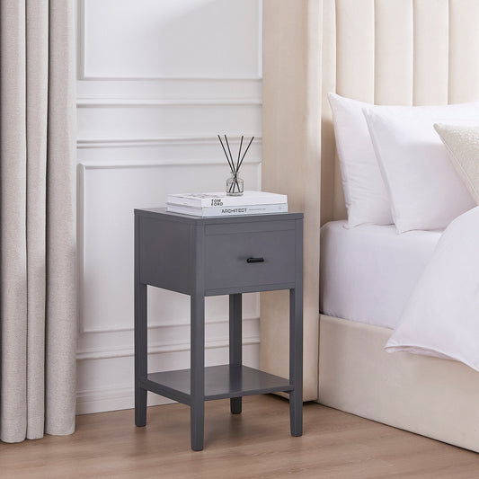 Poppy 1 Drawer Nightstand - Charcoal - DUSK