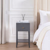 Poppy 1 Drawer Nightstand - Charcoal - DUSK