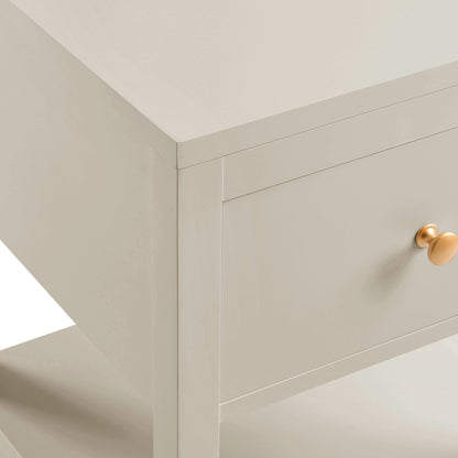 Poppy 1 Drawer Nightstand - Cream - DUSK