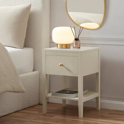 Poppy 1 Drawer Nightstand - Cream - DUSK