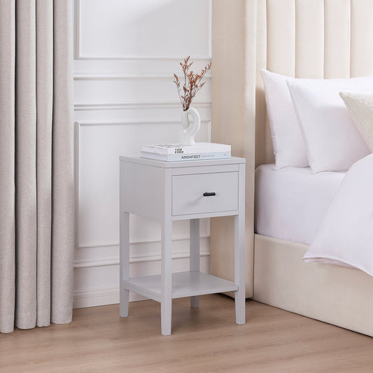 Poppy 1 Drawer Nightstand - Grey - DUSK