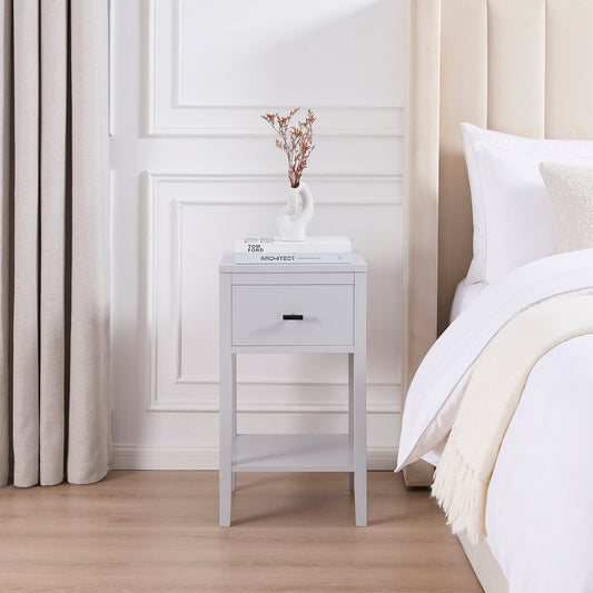 Poppy 1 Drawer Nightstand - Grey - DUSK