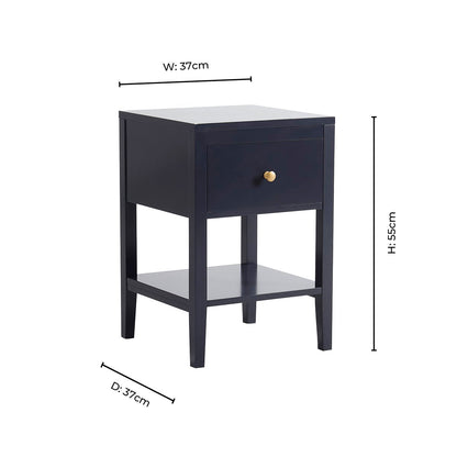 Poppy 1 Drawer Nightstand - Midnight - DUSK