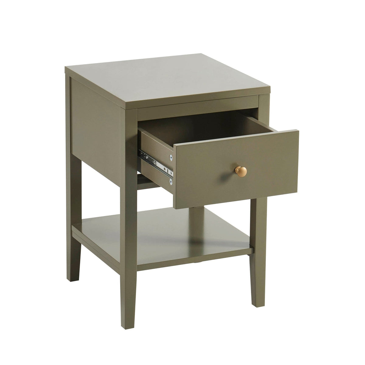 Poppy 1 Drawer Nightstand - Muted Moss Green - DUSK