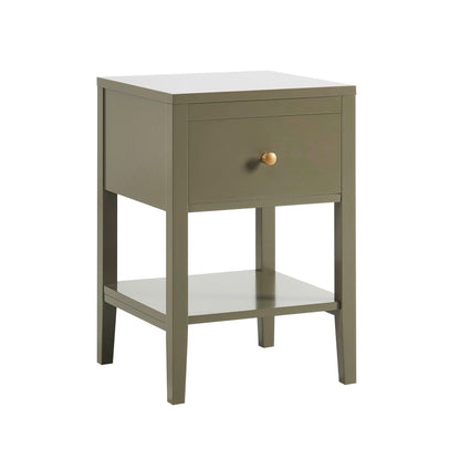 Poppy 1 Drawer Nightstand - Muted Moss Green - DUSK