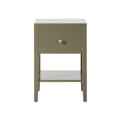 Poppy 1 Drawer Nightstand - Muted Moss Green - DUSK