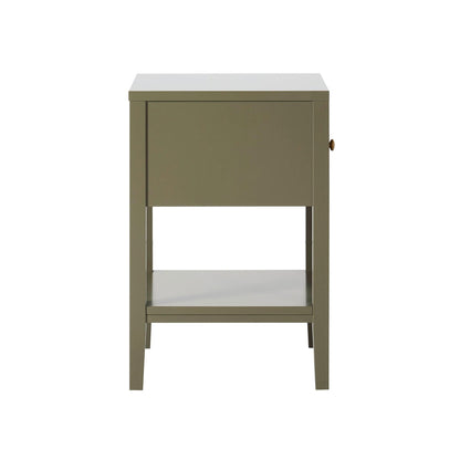 Poppy 1 Drawer Nightstand - Muted Moss Green - DUSK