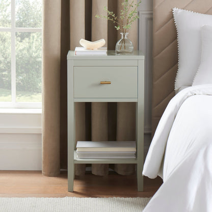 Poppy 1 Drawer Nightstand - Sage Green - DUSK