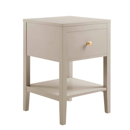 Poppy 1 Drawer Nightstand - Taupe - DUSK