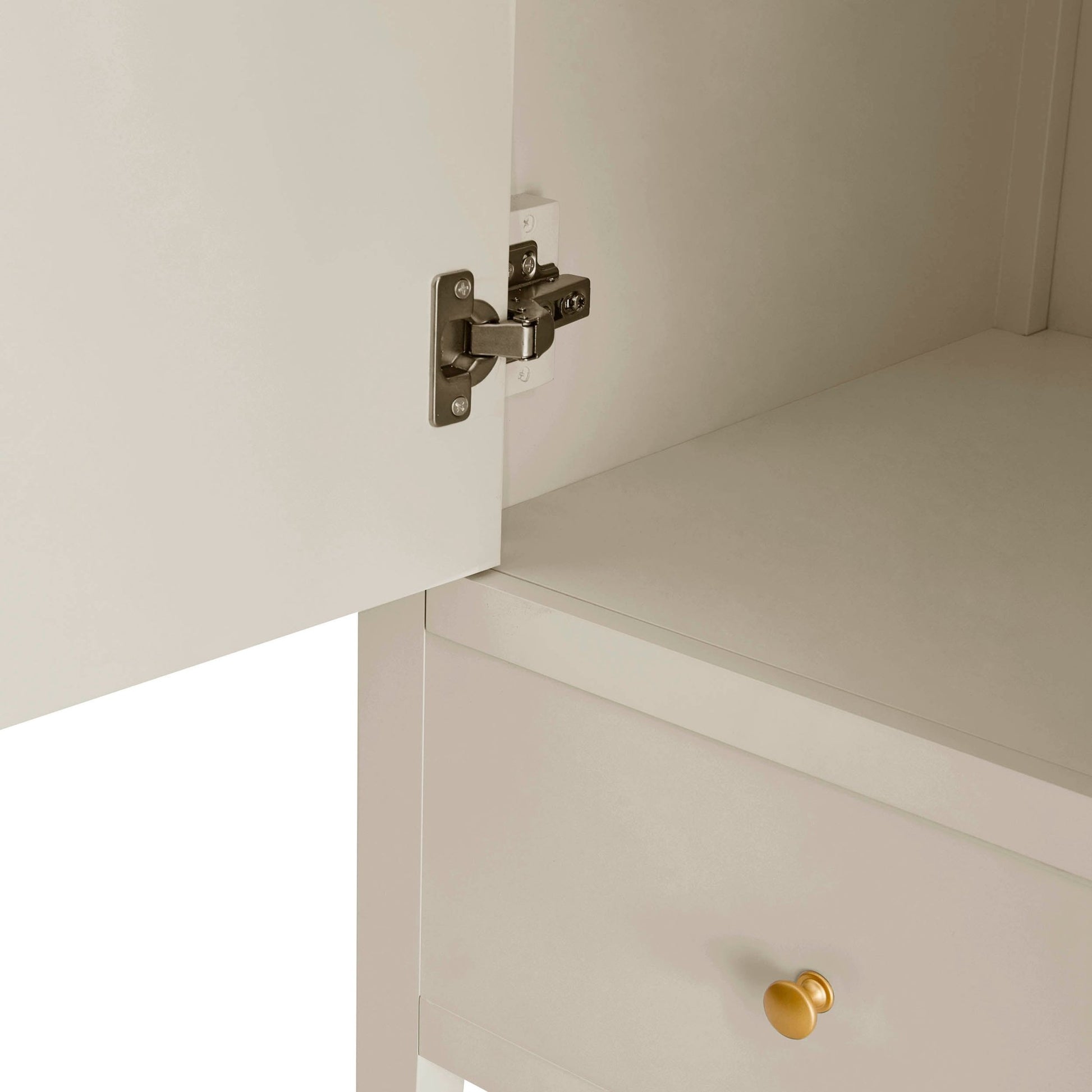 Poppy 2 Door Wardrobe with Drawer - Cream - DUSK