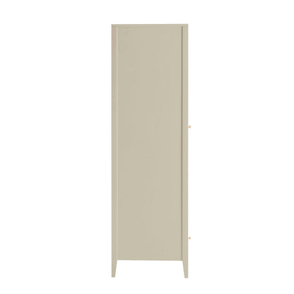 Poppy 2 Door Wardrobe with Drawer - Cream - DUSK