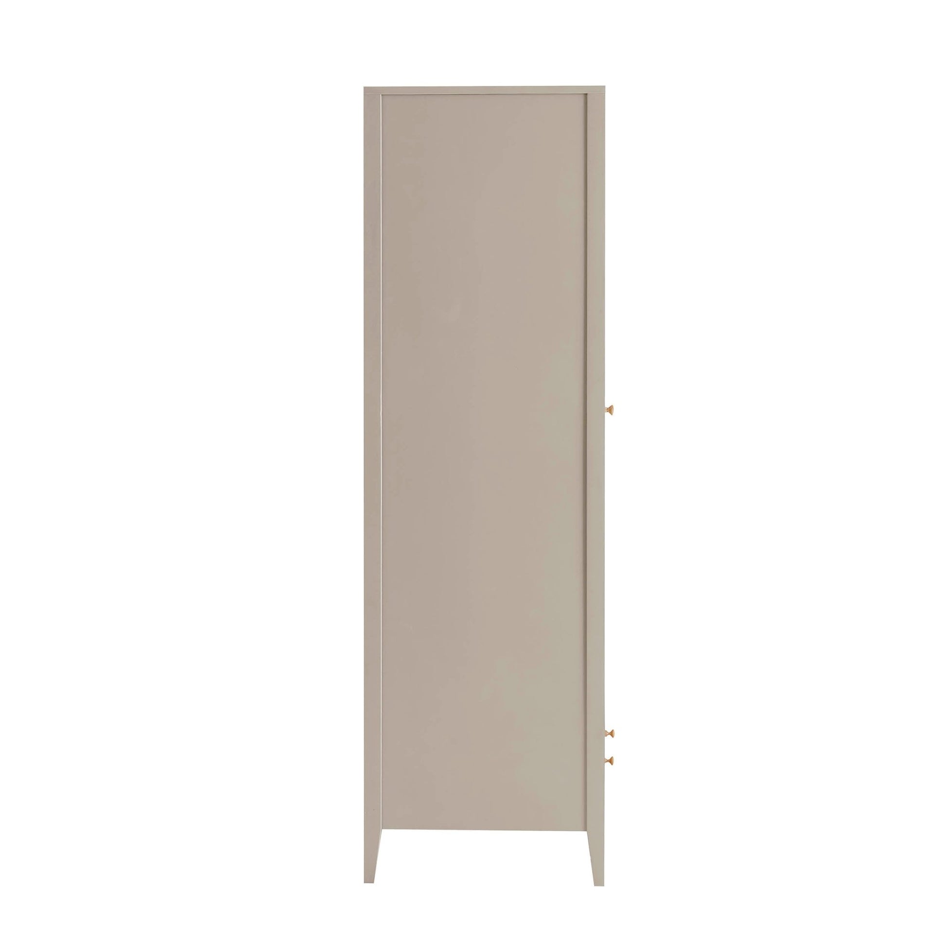 Poppy 2 Door Wardrobe with Drawer - Taupe - DUSK