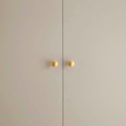 Poppy 2 Door Wardrobe with Drawer - Taupe - DUSK