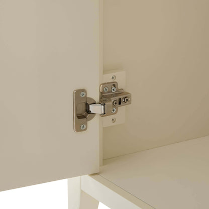 Poppy 2 Door Wardrobe with Open Shelves - Cream - DUSK