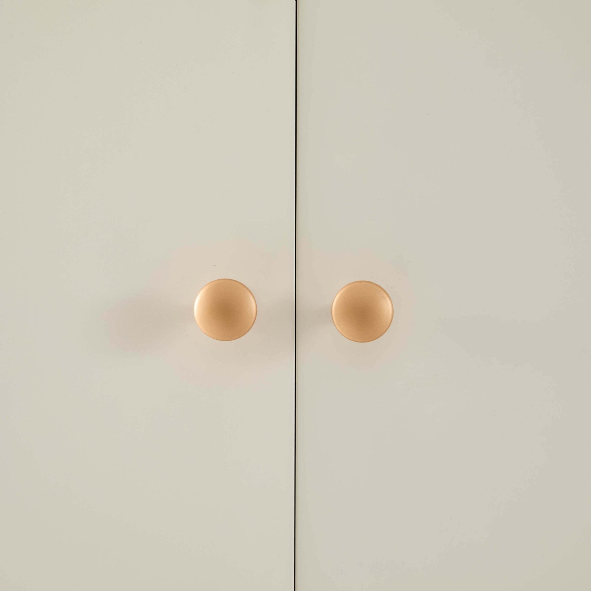 Poppy 2 Door Wardrobe with Open Shelves - Cream - DUSK