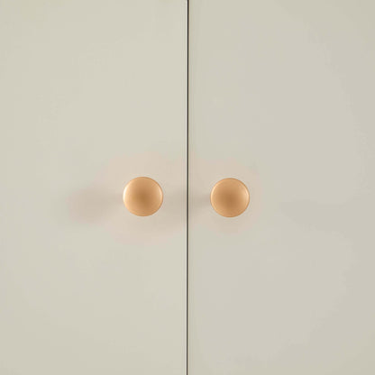 Poppy 2 Door Wardrobe with Open Shelves - Cream - DUSK