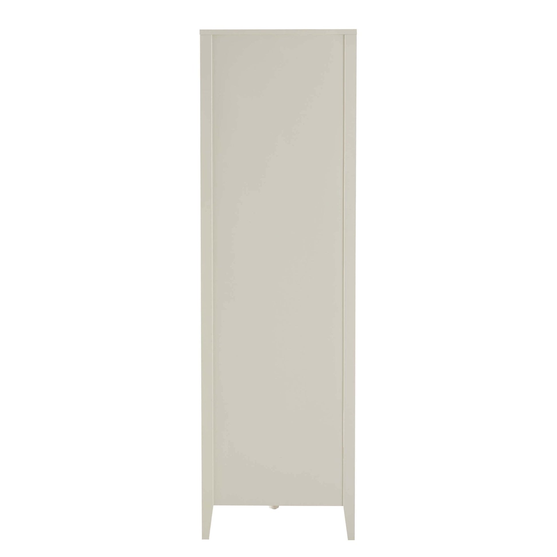 Poppy 2 Door Wardrobe with Open Shelves - Cream - DUSK