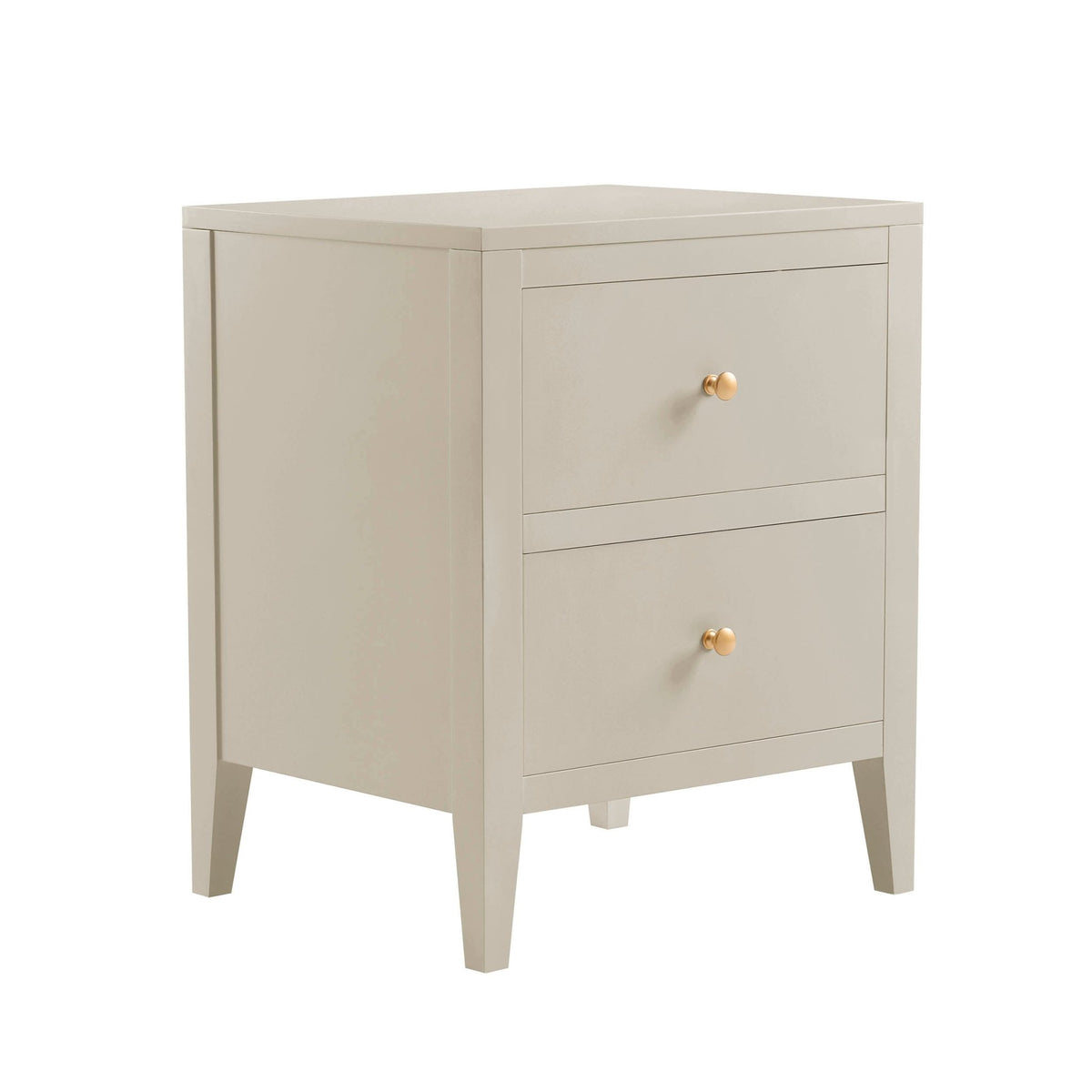 Poppy 2 Drawer Bedside Table - Cream - DUSK