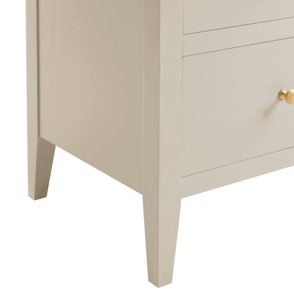 Poppy 2 Drawer Bedside Table - Cream - DUSK