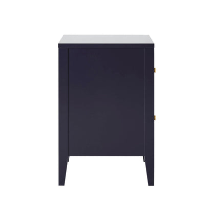 Poppy 2 Drawer Bedside Table - Midnight - DUSK