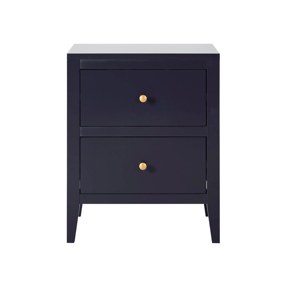 Poppy 2 Drawer Bedside Table - Midnight - DUSK