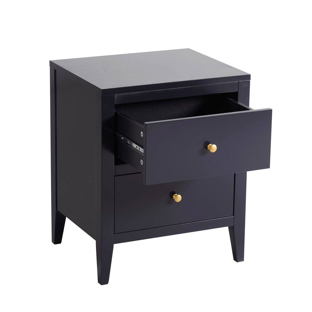 Poppy 2 Drawer Bedside Table - Midnight - DUSK