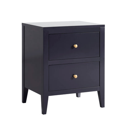Poppy 2 Drawer Bedside Table - Midnight - DUSK