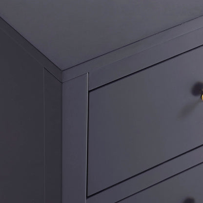 Poppy 2 Drawer Bedside Table - Midnight - DUSK