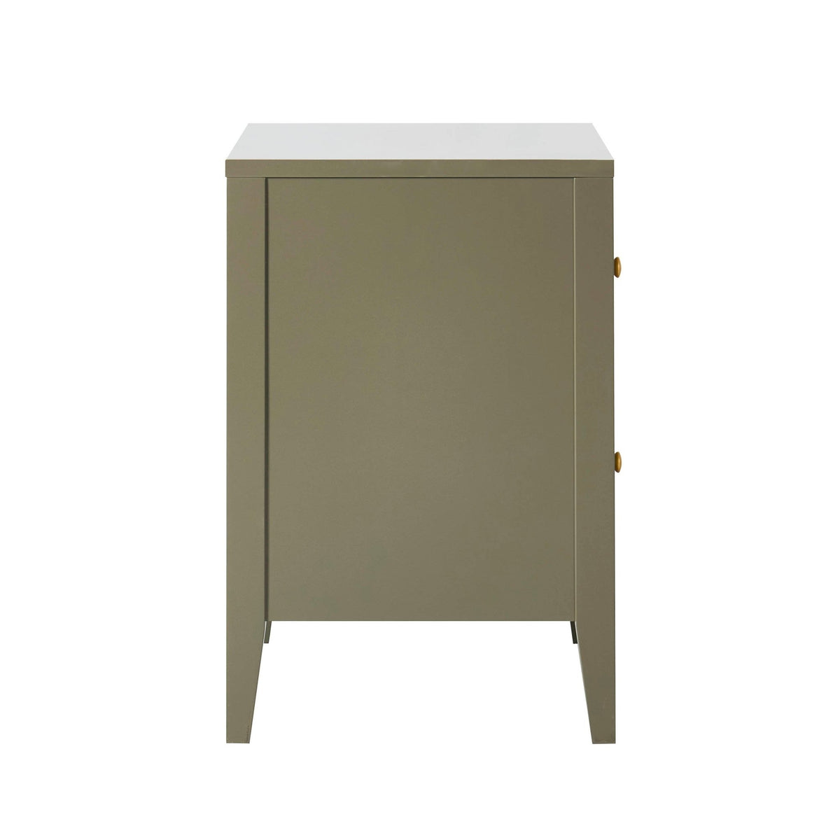 Poppy 2 Drawer Bedside Table - Muted Moss - DUSK